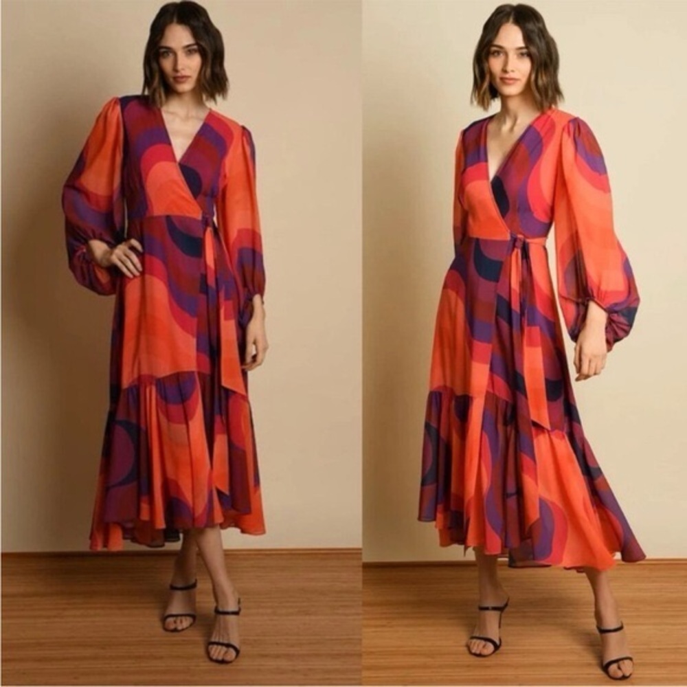 Anthropologie hutch Robyn wrap dress size S wedding guest